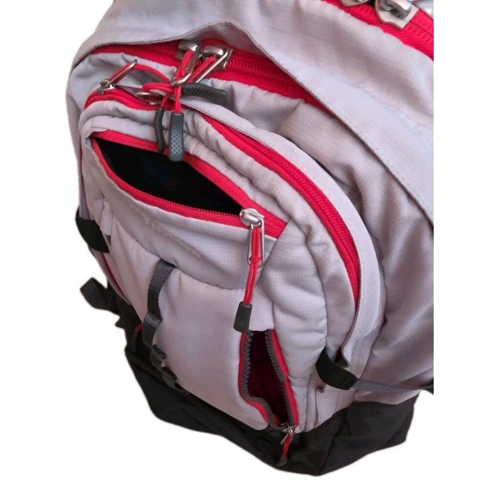 The North Face Surge II Transit Backpack SURGE 2 Hiking Camping Outdoor Gray Red